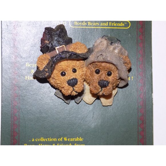 Boyds Bears Bearwear Brooch Lapel Pin 95 The Sisters Vintage -2635 - Picture 3 of 3